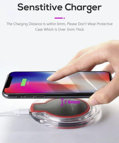 2 x Cedrix QI USB Wireless Chargers | Portable Lightweight | Ultra-Slim | Sleek Circular Disk Payday Deals