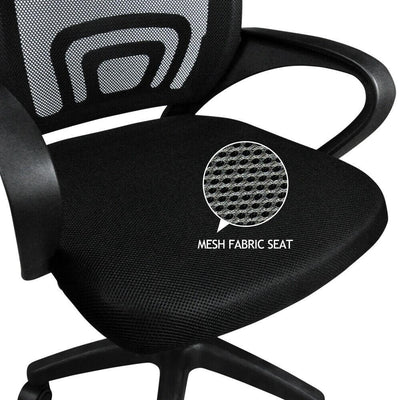 2 x Ergonomic Mesh Computer Home Office Desk Midback Task Black Adjustable Chair Payday Deals