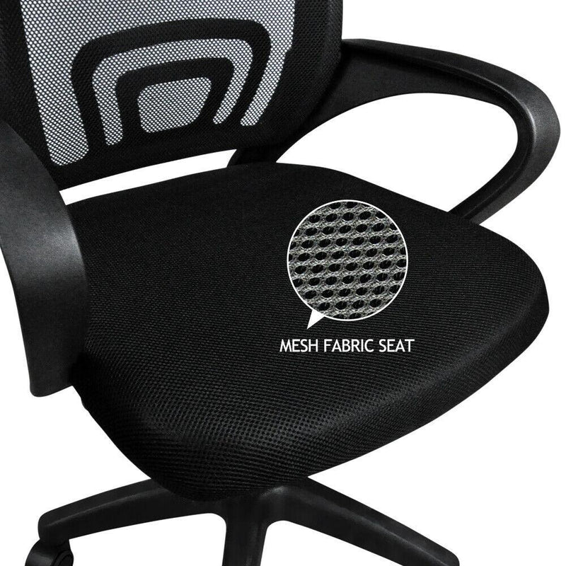 2 x Ergonomic Mesh Computer Home Office Desk Midback Task Black Adjustable Chair Payday Deals