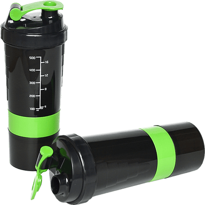 2 x Protein Gym Shaker Premium 3 in 1 Smart Style Blender Mixer Cup Bottle Spider Payday Deals