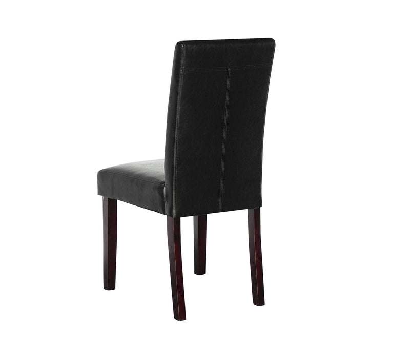 2 x PU Leather Palermo Dining Chairs High Back - Black Payday Deals