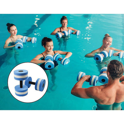 2 x Water Aerobics Dumbbell EVA Aquatic Barbell Aqua Fitness Payday Deals