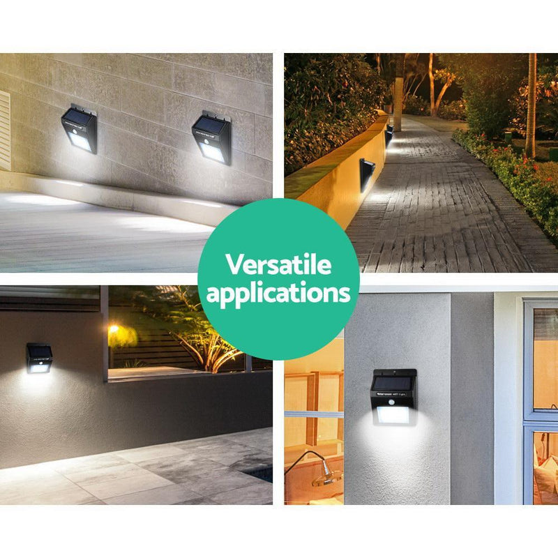 20 LED Solar Powered Wall Motion Sensor Light Outdoor Garden Security Lamp