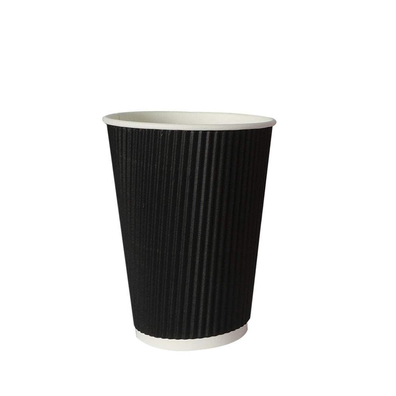 200 Pcs 16oz Disposable Takeaway Coffee Paper Cups Triple Wall Take Away w Lids Payday Deals