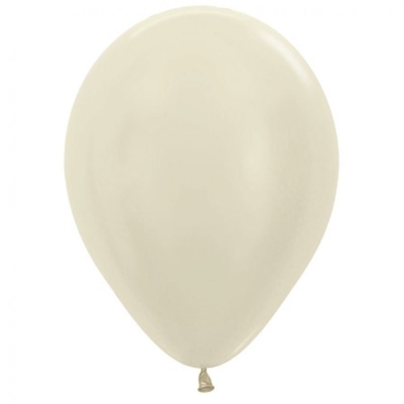 Satin Pearl Ivory Latex Balloons 100 Pack