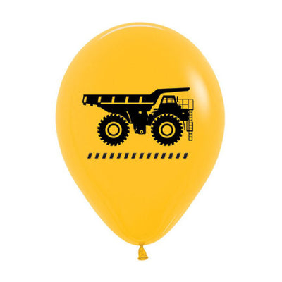Construction Trucks Fashion Yellow Golden Rod Latex Balloons 25 Pack