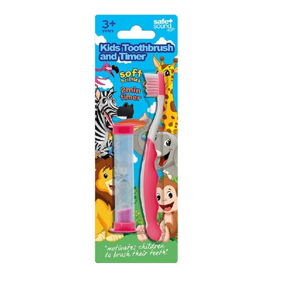 Safe and Sound Health Children Kids Toothbrush With Sand Timer