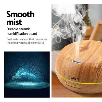 Devanti 200ml 4 in 1 Aroma Diffuser - Light Wood Payday Deals