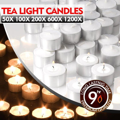 200pcs Tea Light Candles Bulk 9 Hour