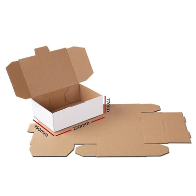 200x Mailing Box Mailer Diecut Cardboard Shipping Carton A5 220x160x77mm