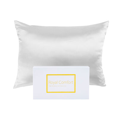 Pure Silk Pillow Case by Royal Comfort-White - Payday Deals