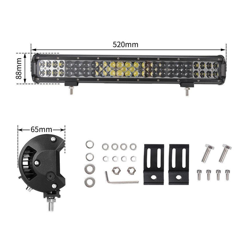 20inch CREE LED Work Driving Light Bar Spot Flood Combo Offroad Truck 4x4WD