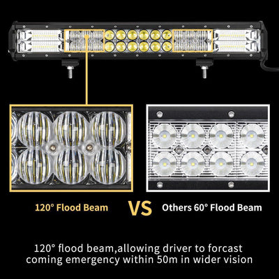 20inch LED Light Bar Osram Spot Flood combo Plus Number Plate Frame Offroad 4WD - Payday Deals