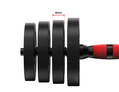 20kg Adjustable Rubber Dumbbell Set Barbell Home GYM Exercise Weights Payday Deals