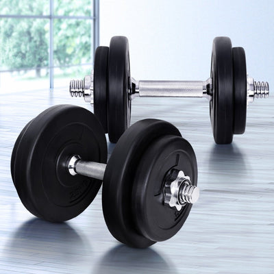 20KG Dumbbells Dumbbell Set Weight Training Plates Home Gym Fitness Exercise Payday Deals