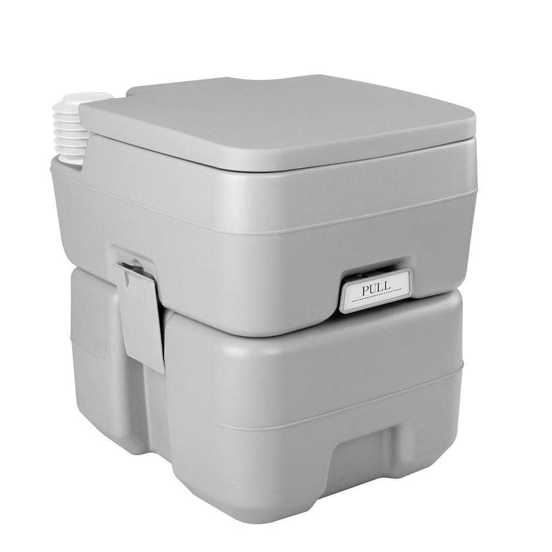 20L Portable Outdoor Camping Toilet with Carry Bag- Grey