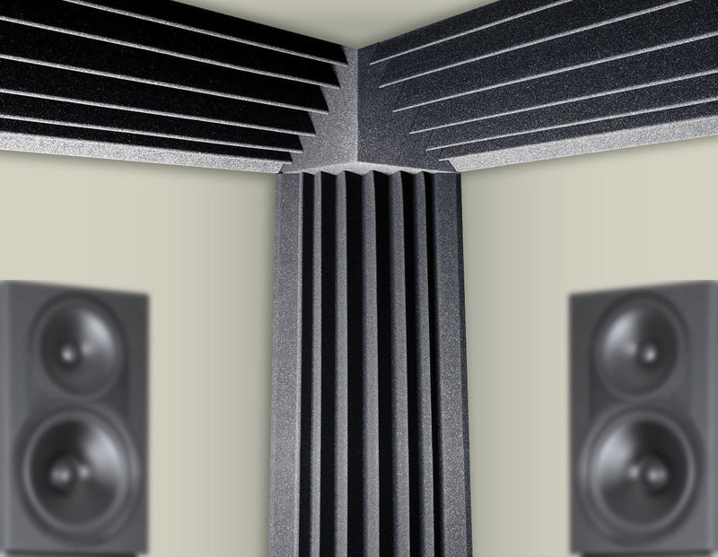 20pcs Studio Acoustic Foam Corner Bass Trap Sound Absorption Treatment Proofing Payday Deals