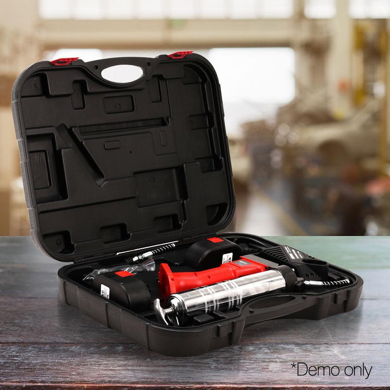 Giantz 20V Rechargeable Cordless Grease Gun - Red Payday Deals
