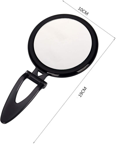 20X Magnifying Hand Mirror Two Sided Use for Makeup Application, Tweezing, and Blackhead/Blemish Removal (10 cm Black) Payday Deals