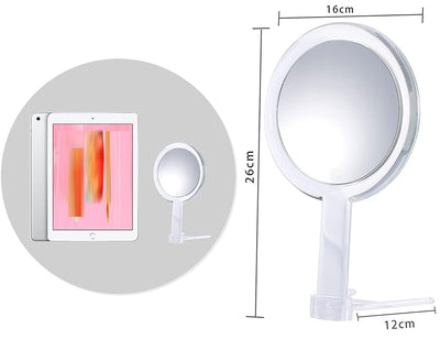 20X Magnifying Hand Mirror Two Sided Use for Makeup Application, Tweezing, and Blackhead/Blemish Removal (15 cm Silver) Payday Deals