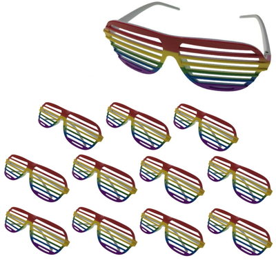 12x RAINBOW GLASSES Sunglasses Mardi Gras Gay Pride LGBT Party Costume BULK