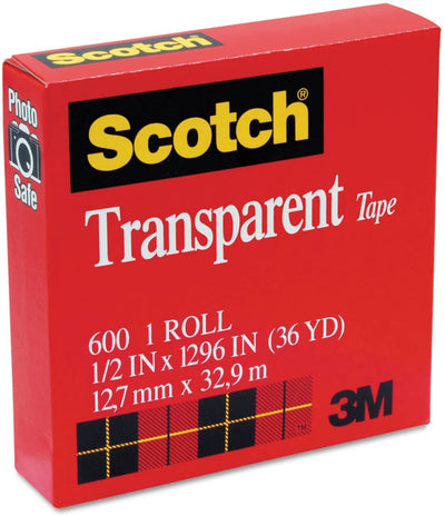 Scotch 3M Transparent Tape 12.7mm x 32.9m - MADE IN USA