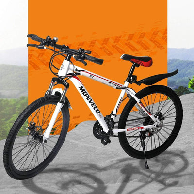 21Speed Bike 27.5'' Moutain Bicycle Dual Disc Brake Front Suspension White Women Payday Deals