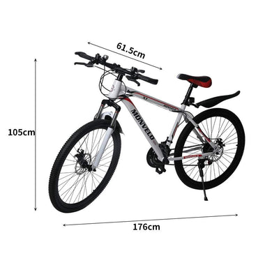 21Speed Bike 27.5'' Moutain Bicycle Dual Disc Brake Front Suspension White Women Payday Deals