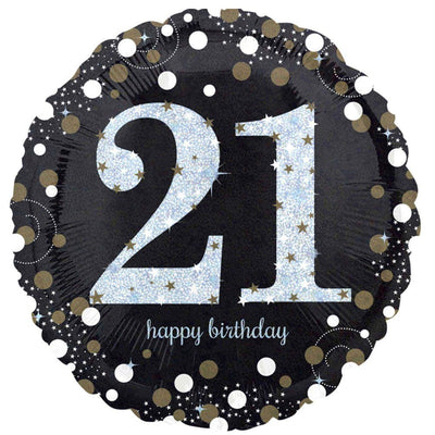 21st Birthday Holographic Sparkling Celebration Foil Balloon