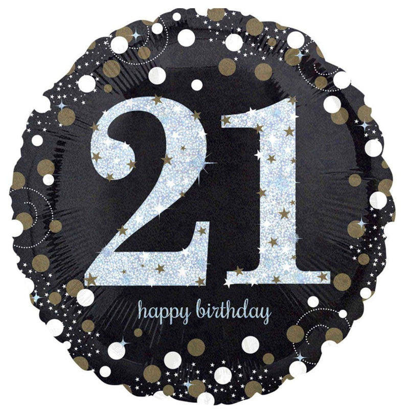 21st Birthday Holographic Sparkling Celebration Foil Balloon Payday Deals