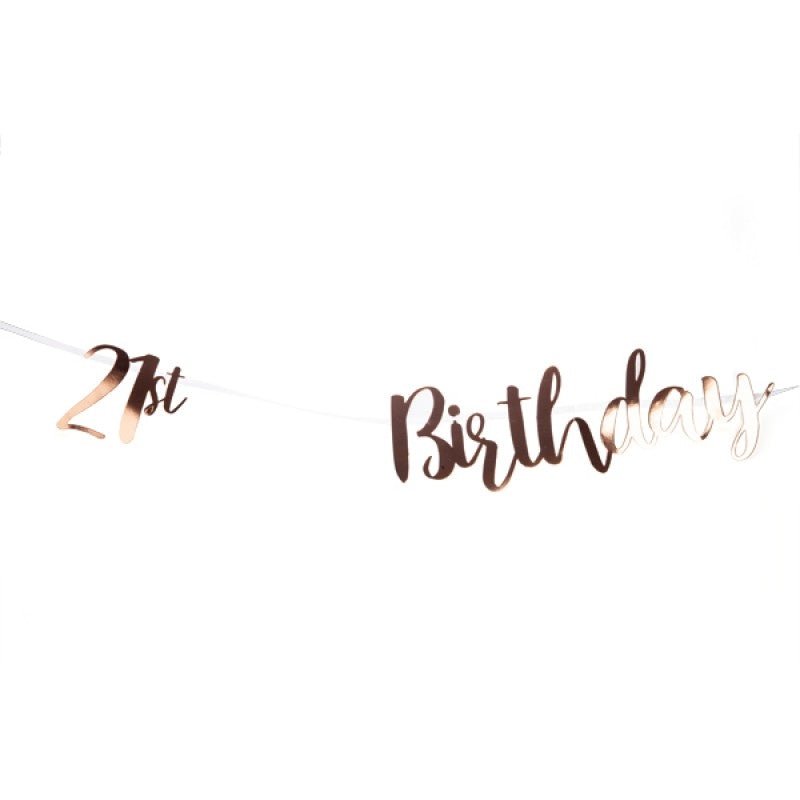 21st Birthday Rose Gold Bunting Payday Deals