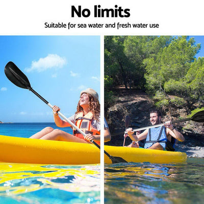 Premium 220cm Kayak Oar Paddle- Black Payday Deals