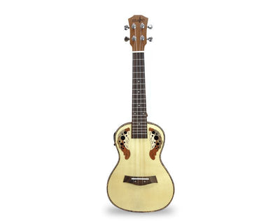 23" Concert Ukulele Guitar 12 Fret Spruce 4 String EQ UK23ACEQ Payday Deals