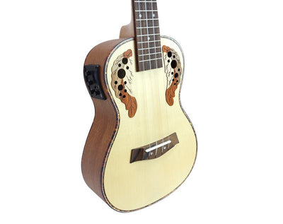 23" Concert Ukulele Guitar 12 Fret Spruce 4 String EQ UK23ACEQ Payday Deals