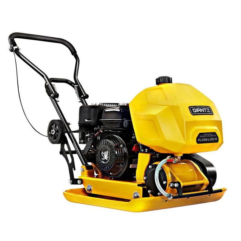 Giantz 23" Plate Compactor 6.5HP Compactors 95KG Vibration Rammer with Wheels Payday Deals