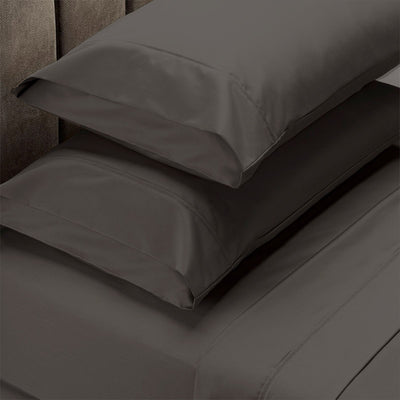 Royal Comfort 1500TC Cotton Rich Fitted 4 PC Sheet sets Queen Stone