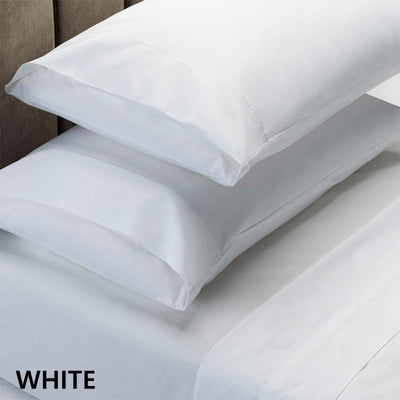 Royal Comfort 1500TC Cotton Rich Fitted 4 PC Sheet sets King White - Payday Deals