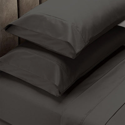 Royal Comfort 1500TC Cotton Rich Fitted 4 PC Sheet sets King Dusk Grey - Payday Deals