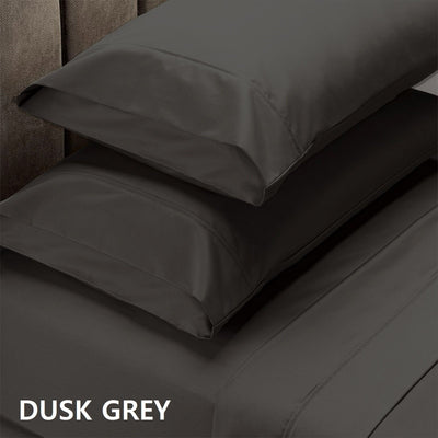 Royal Comfort 1500TC Cotton Rich Fitted 4 PC Sheet sets King Dusk Grey - Payday Deals
