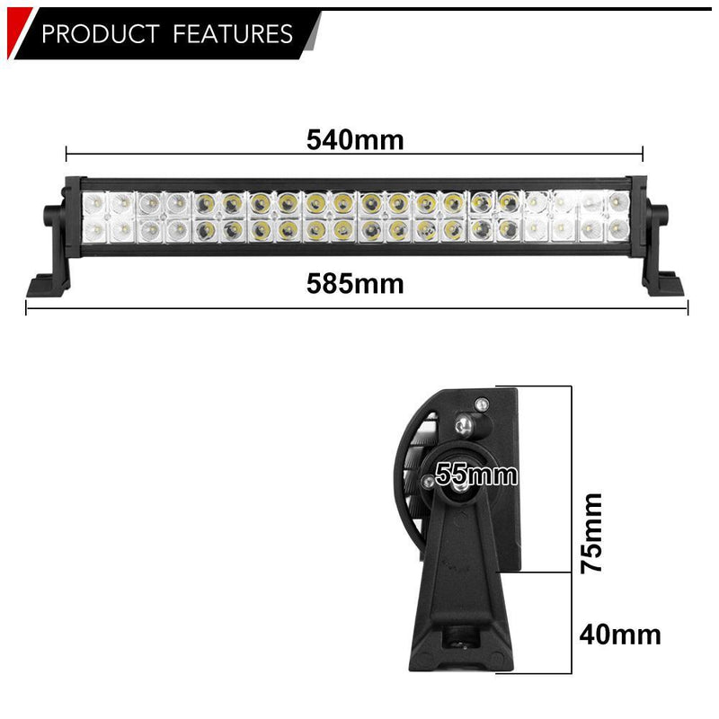 23inch CREE LED Driving Light Bar Offroad Spot Flood Combo Truck 4WD 20/22"