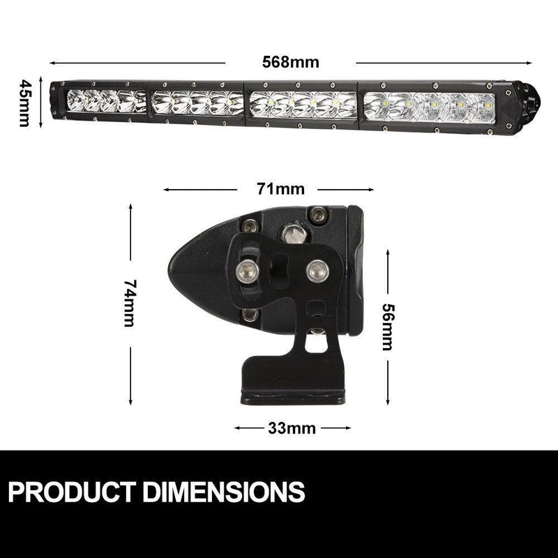 23INCH Osram Slim LED Work Light Bar Spot Flood Combo 4WD 22/20 Single Row 4x4