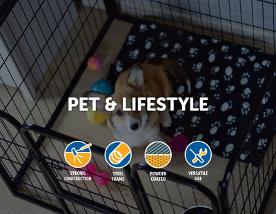 24" 8 Panel Pet Dog Playpen Puppy Exercise Cage Enclosure Fence Play Pen Payday Deals