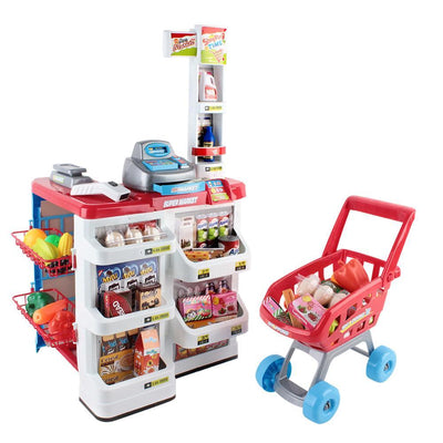 Keezi 24 Piece Kids Super Market Toy Set - Red & White Payday Deals