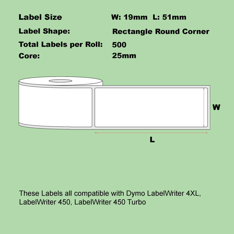 24 Rolls Pack Blumax Alternative Multipurpose White Labels for Dymo 