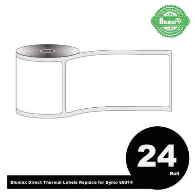 24 Rolls Pack Blumax Alternative Shipping/Name Badge White Labels for Dymo #99014 54mm x 101mm 220L Payday Deals