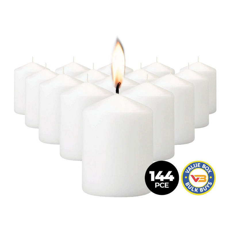 Home Master 144PCE Votive Candles White Home Décor Party Wedding 5cm