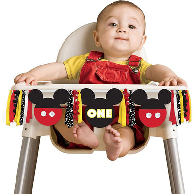 1st Birthday Mickey Mouse Forever Deluxe High Chair Decoration 
