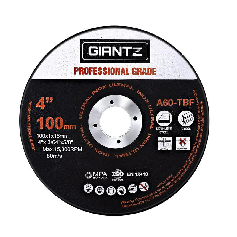 Giantz 25 x 4" Cutting Disc 100mm Metal Cut Off Wheel Angle Grinder Thin Steel Payday Deals