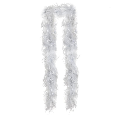 Silver Feather Boa Costume Accessory