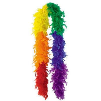Rainbow Feather Boa Costume Accessory